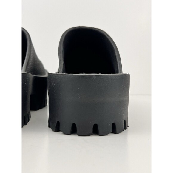 Jeffrey Campbell Bae Platform Mules Size 8 Black Slip On Chunky Clog - Picture 5 of 13